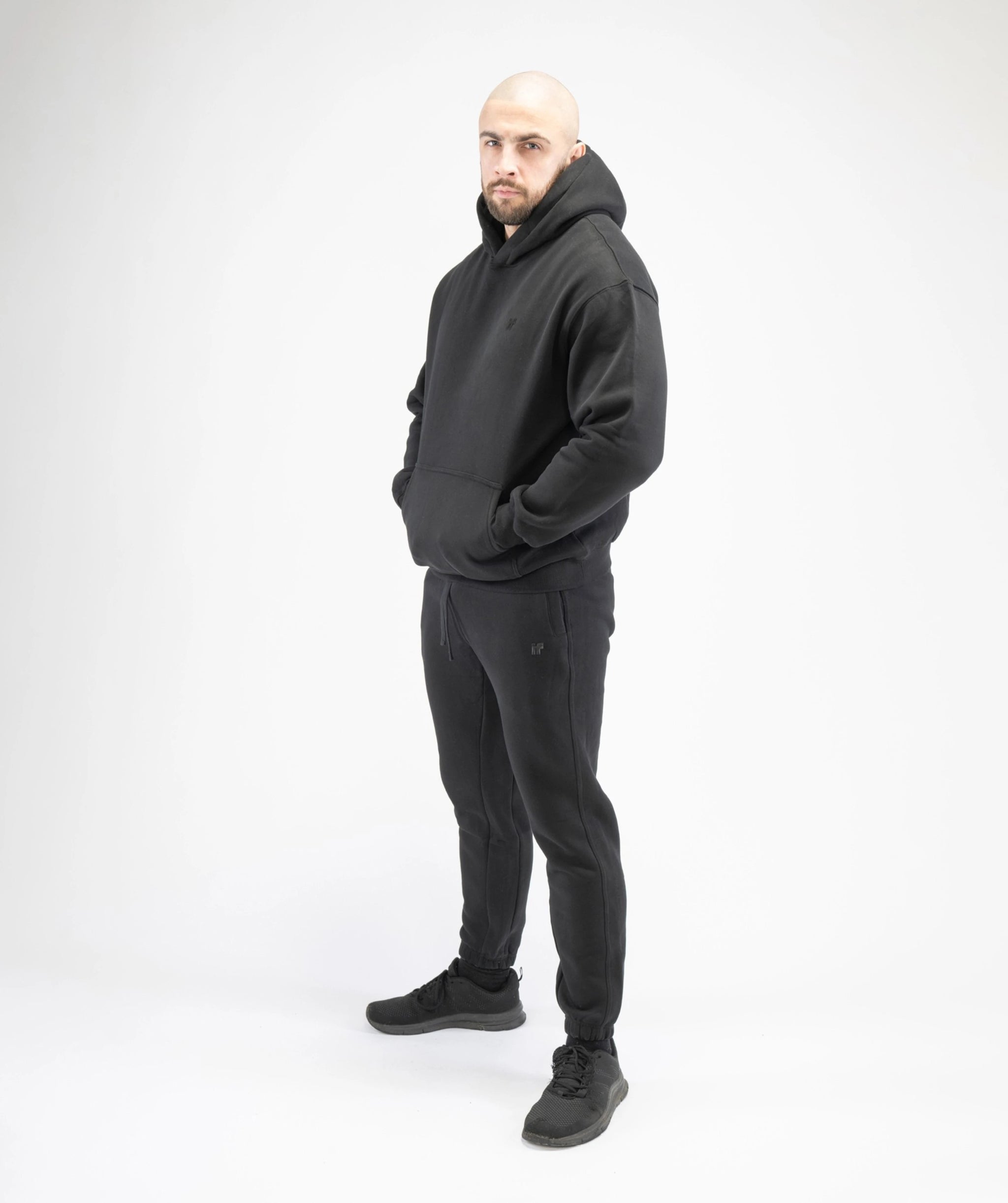 Men's Pull Over Hoodie - Black