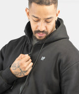 Men's Zip Up Hoodie - Black