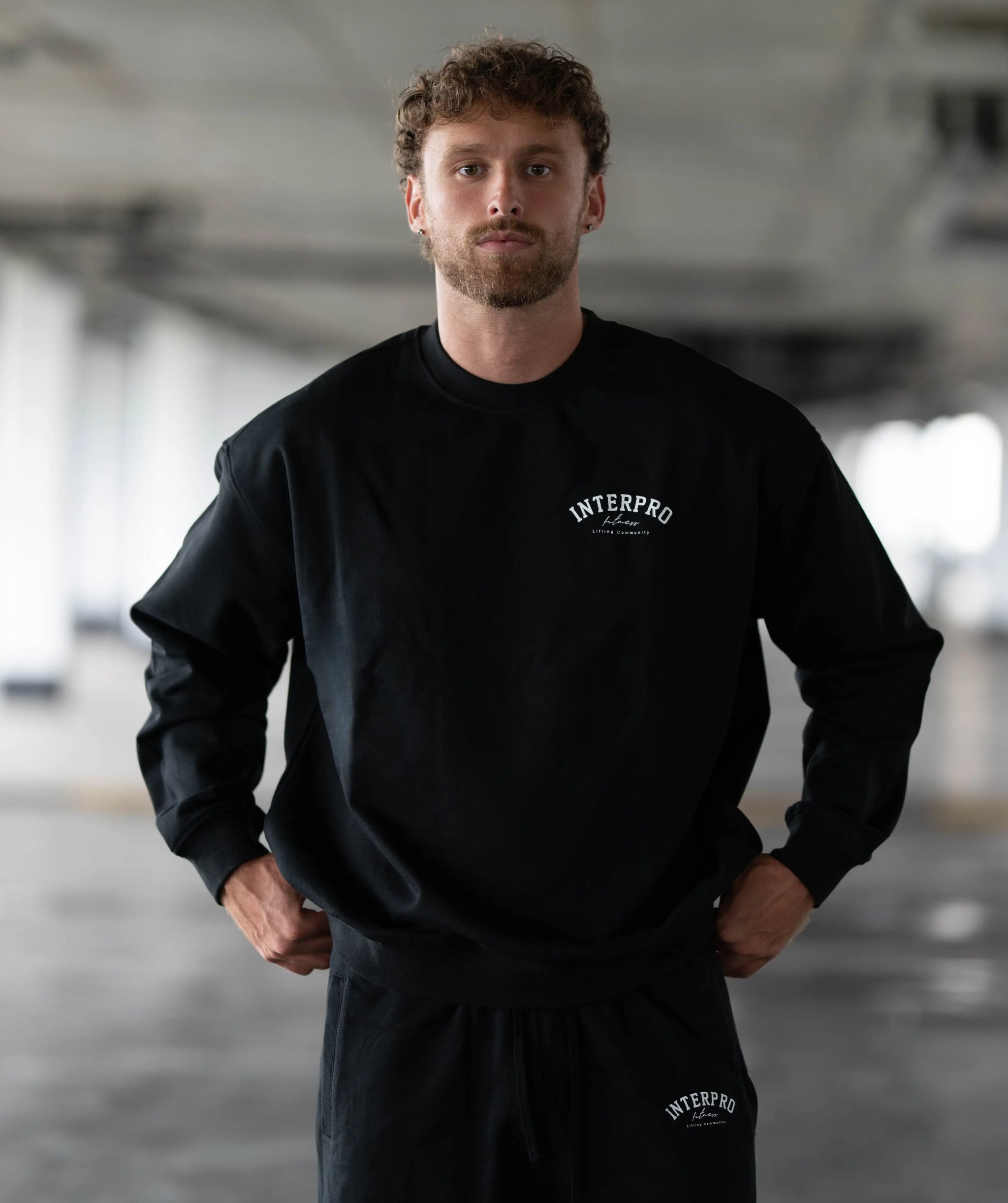 Men's Oversized Sweater-Black – Interpro Fitness1