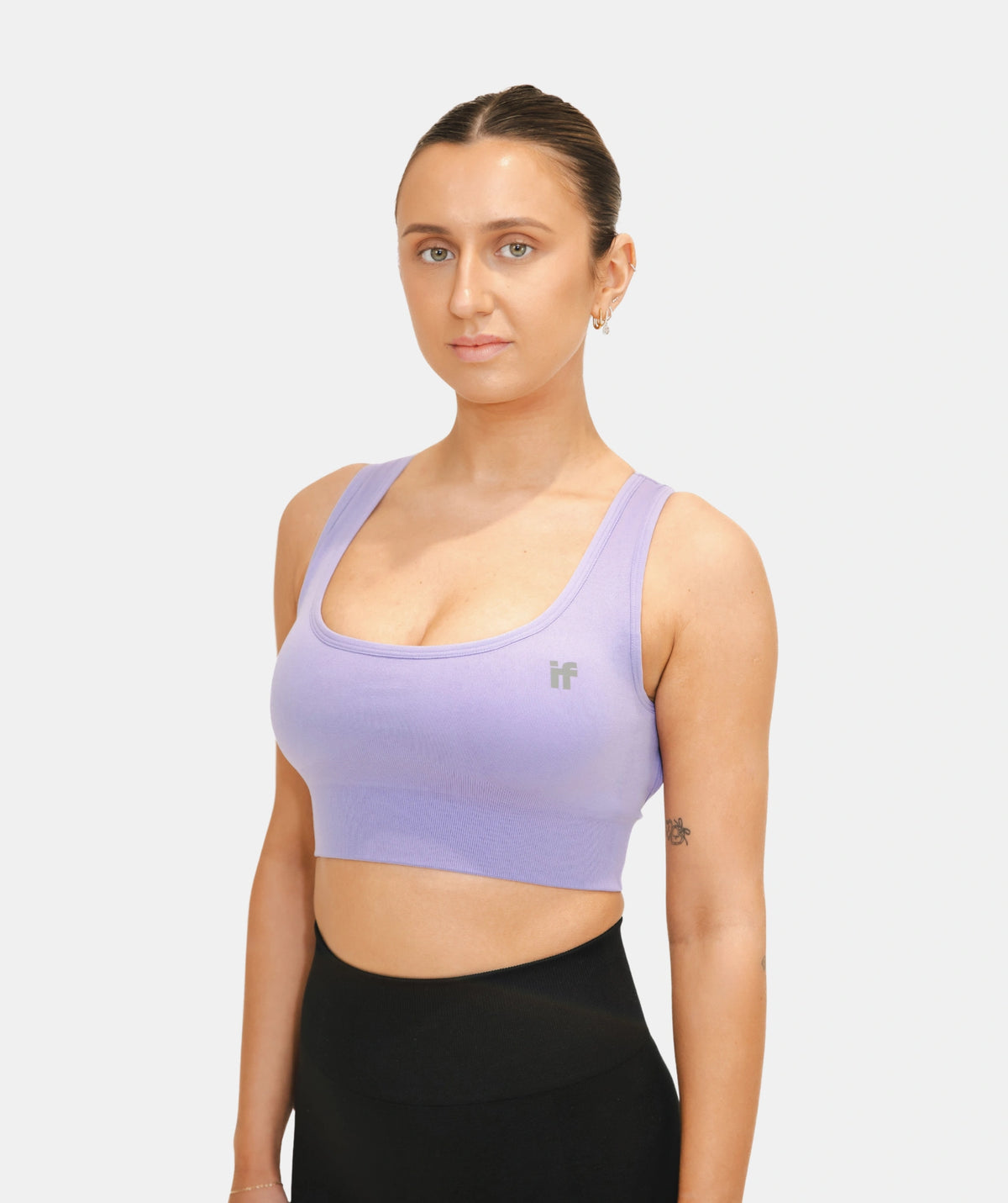 lilac sports bra