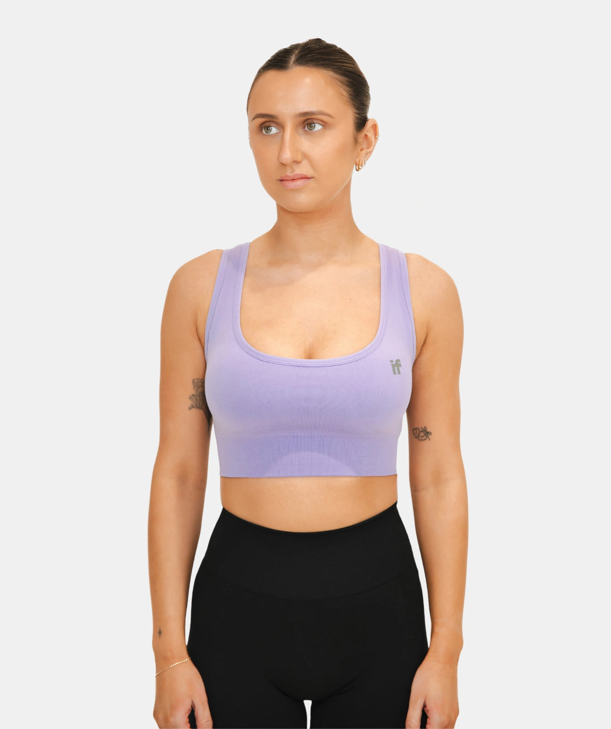 purple sports bra
