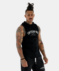 Man wearing black sleeveless fitness