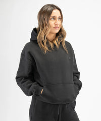 Women's Pullover Gym Hoodie -Black
