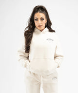 Women's Pullover Gym Hoodie - Creme