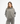 Front view of women’s grey oversized Interpro Fitness hoodie showing relaxed fit and minimalist design