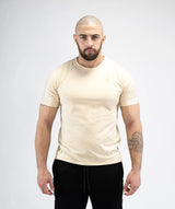 Men's Muscle Fit Gym Tee - Beige