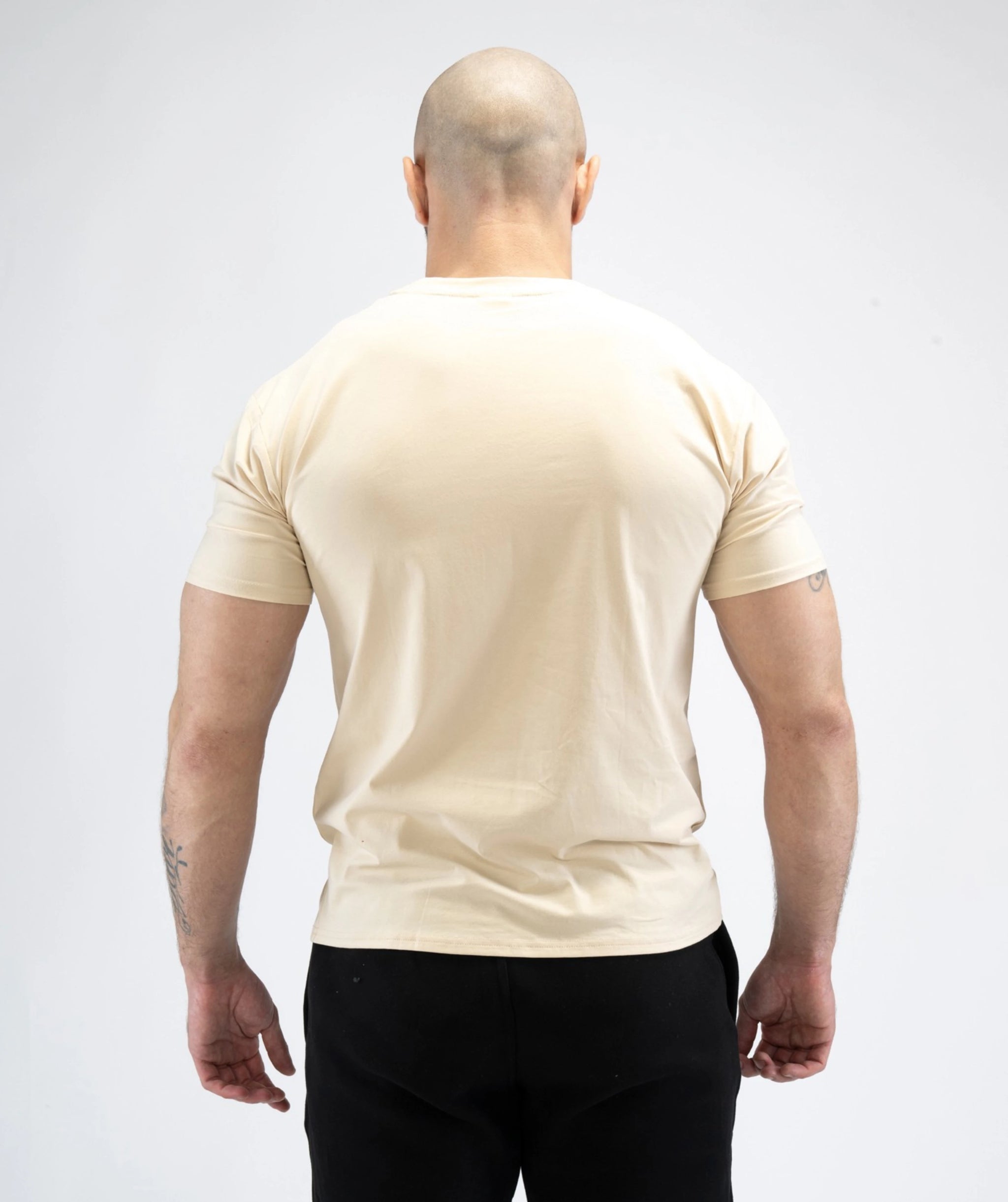 Men's Muscle Fit Gym Tee - Beige