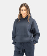 Women's Pullover Gym Hoodie - Navy Blue