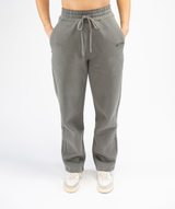 Womens grey straight leg Interpro Fitness joggers front view
