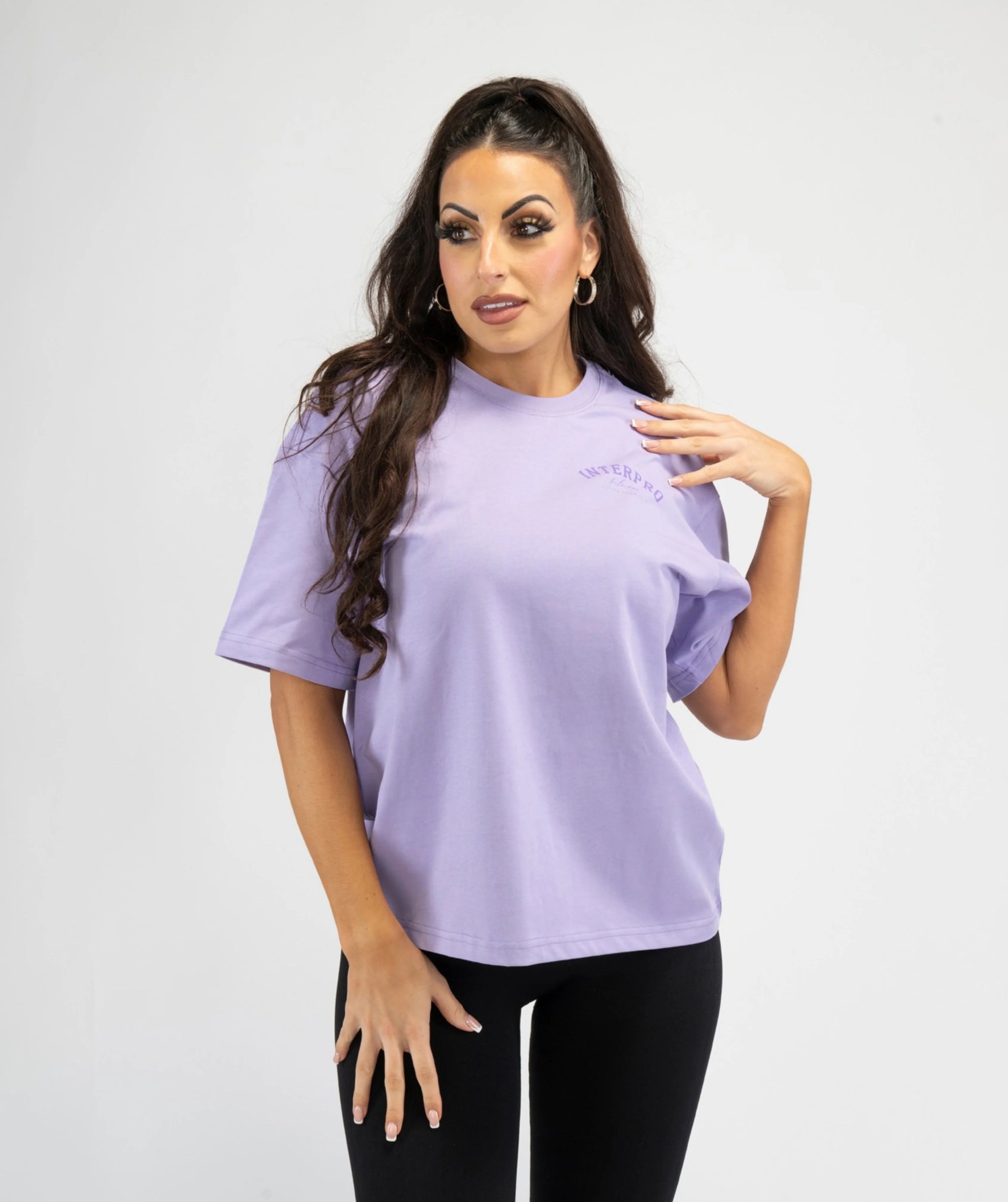 Women's Oversized Gym T Shirt - Lilac