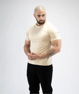 Men's Muscle Fit Gym Tee - Beige