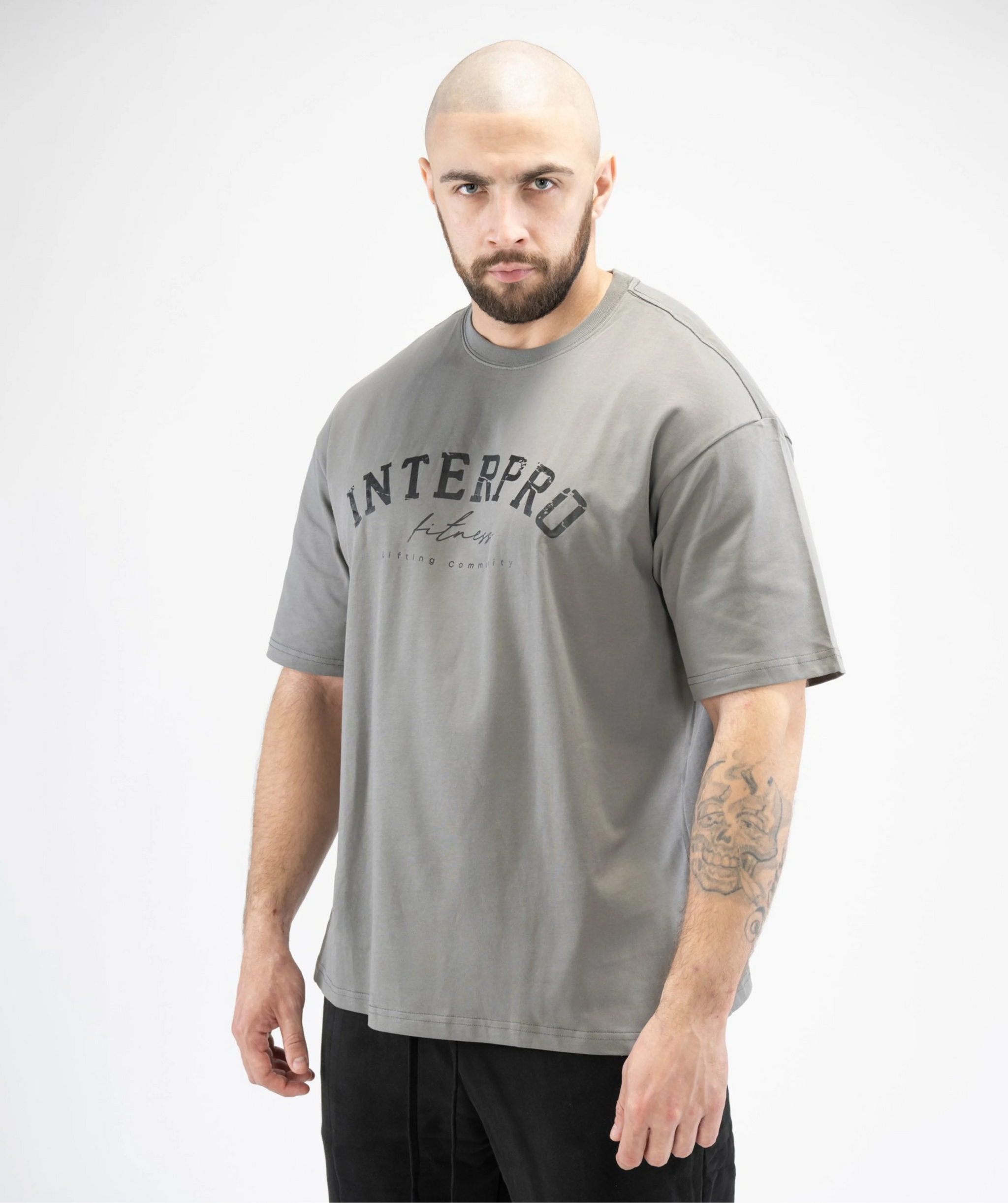Men's Oversized Gym T Shirt - Grey