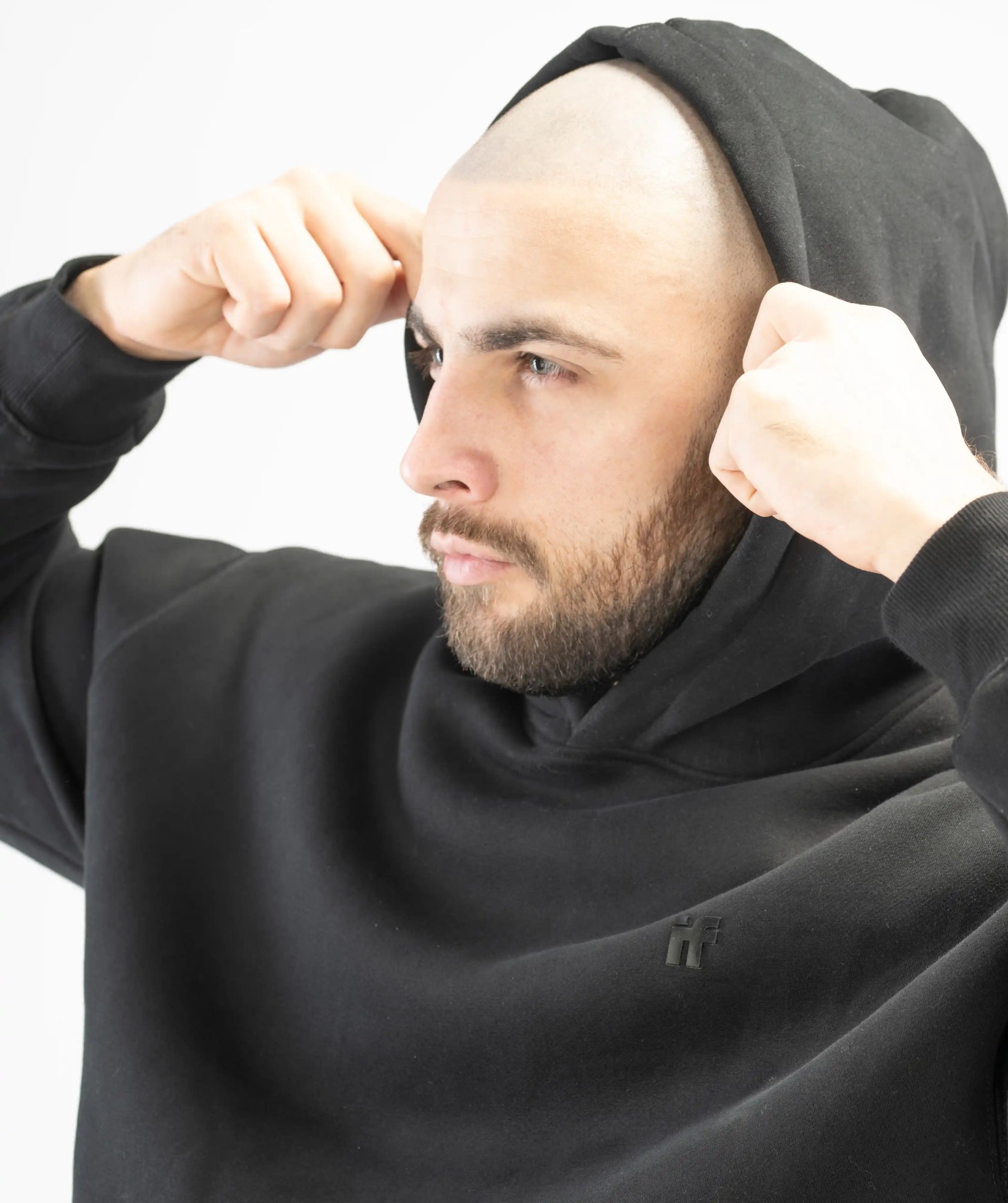 Men's Pull Over Hoodie - Black