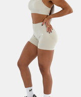Nahtlose Shorts für Damen - Schwarz