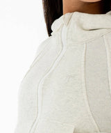 Damen-Kapuzenpullover mit Reißverschluss - Grau