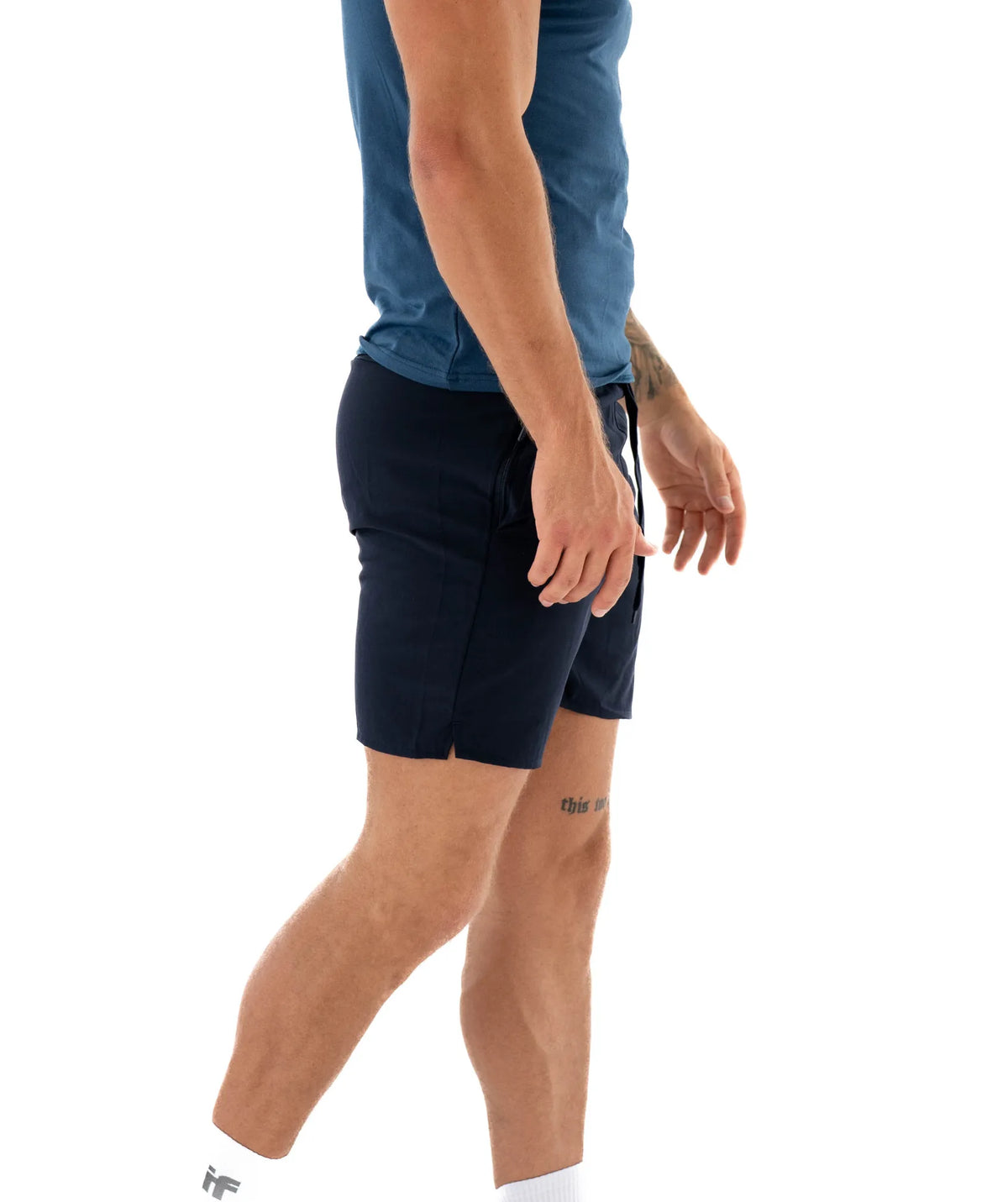 Fitness Mens Navy Blue Shorts
