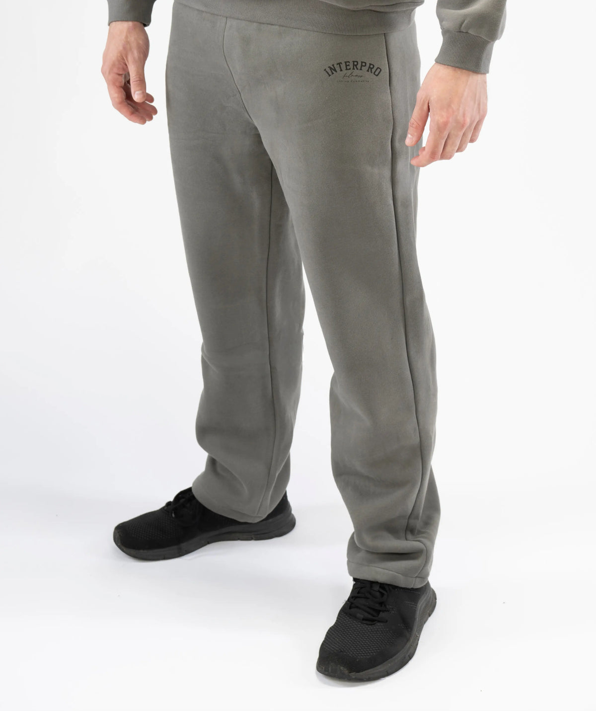  Grey Oversized Straight Leg Mens Joggers