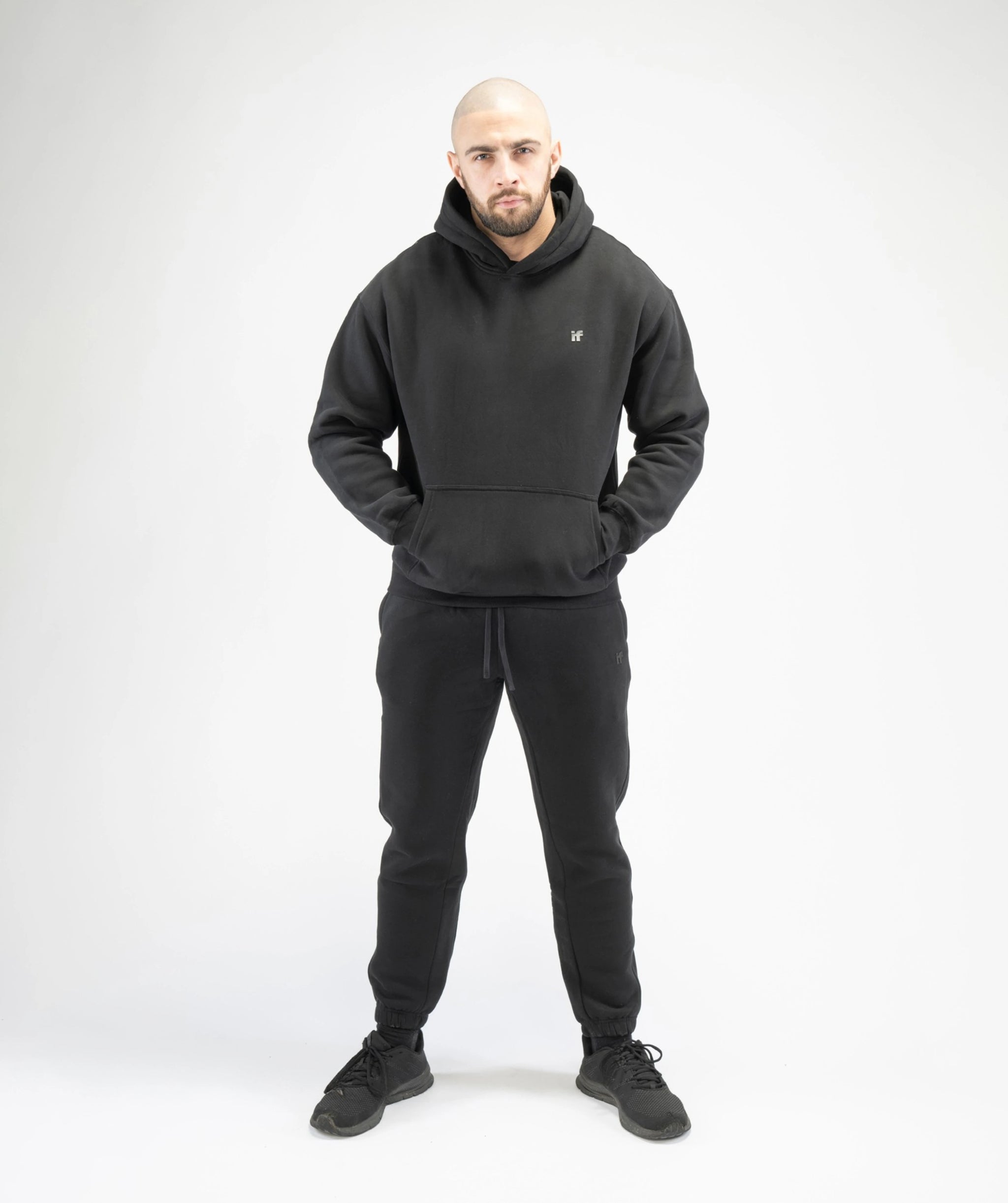 Men's Pull Over Hoodie - Black