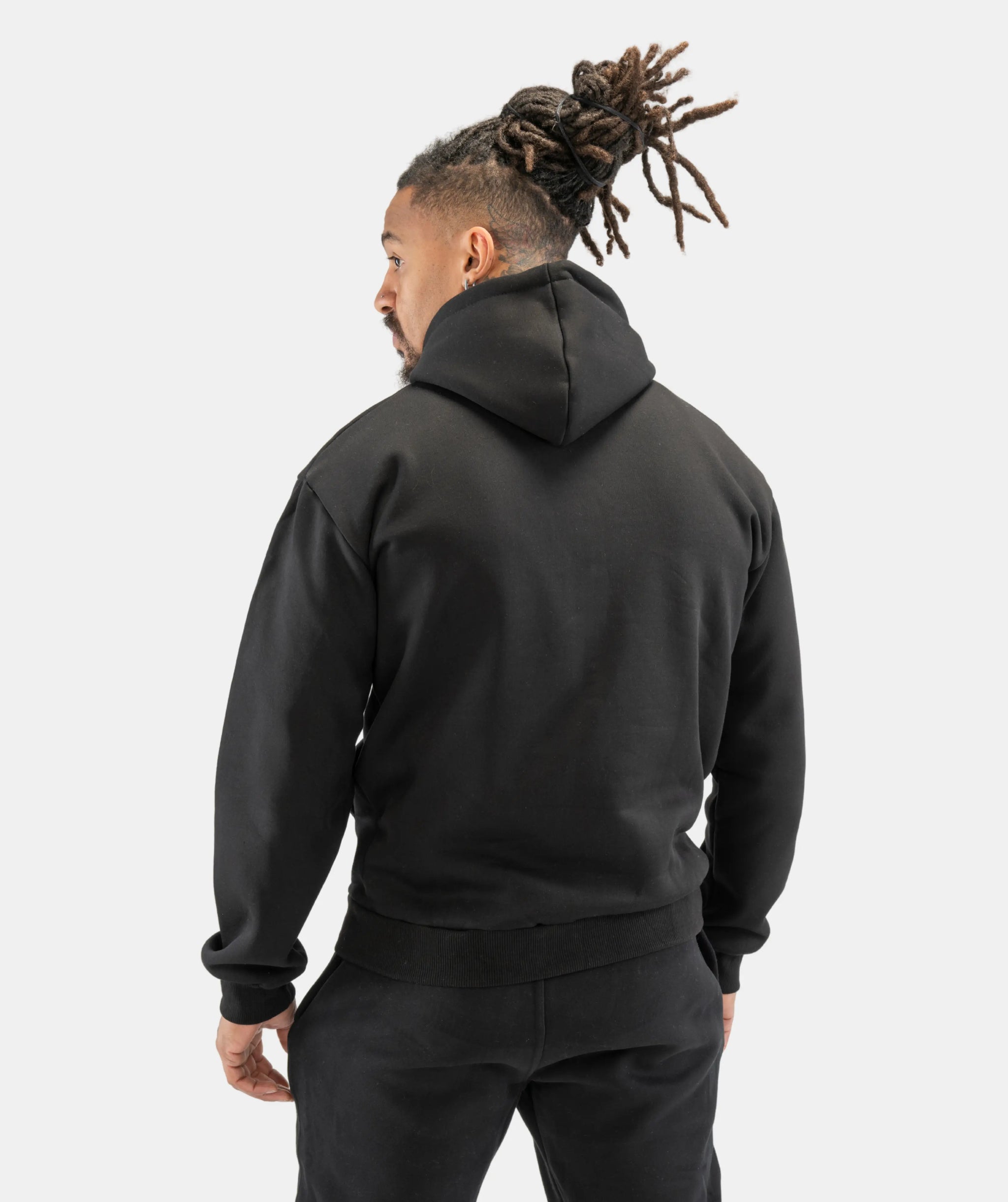 Men's Zip Up Hoodie - Black