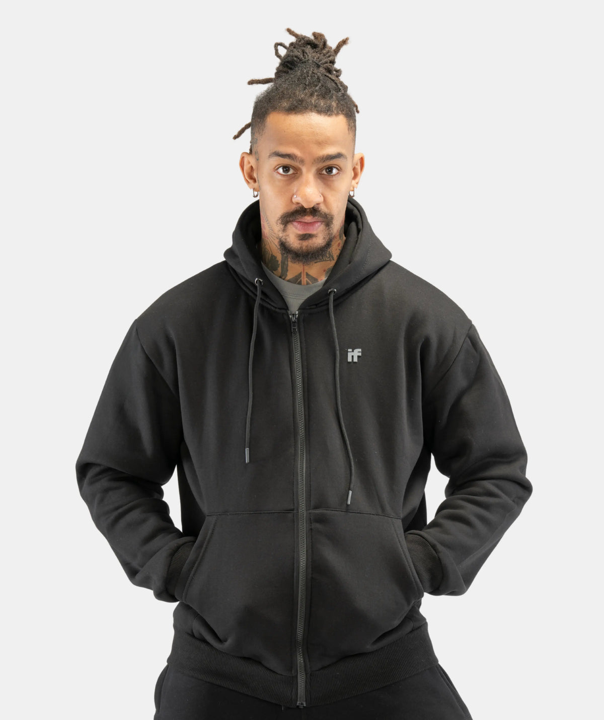  Mens Black Pullover Hoodie