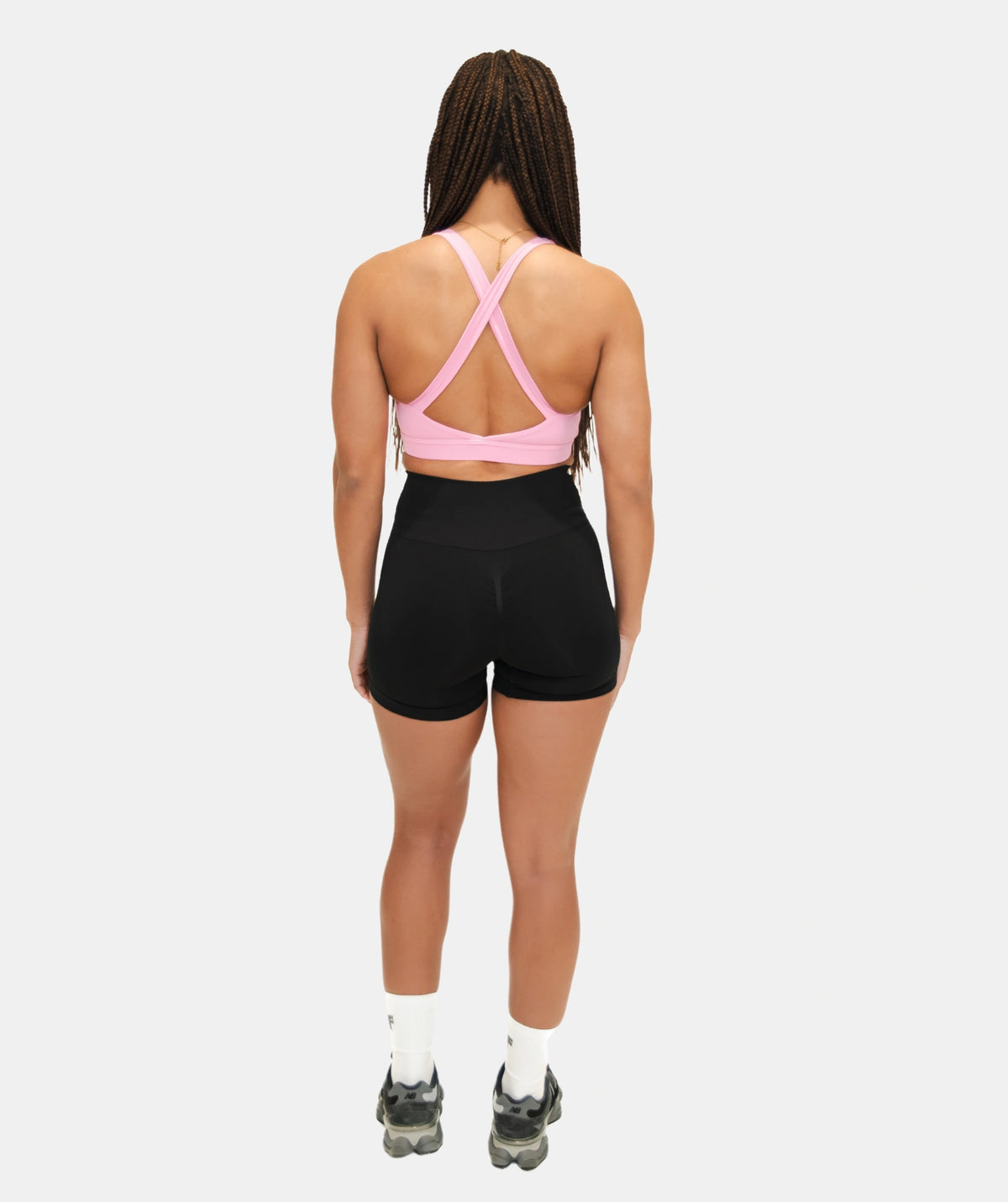 Fitness Pink Cross back Sports Bra