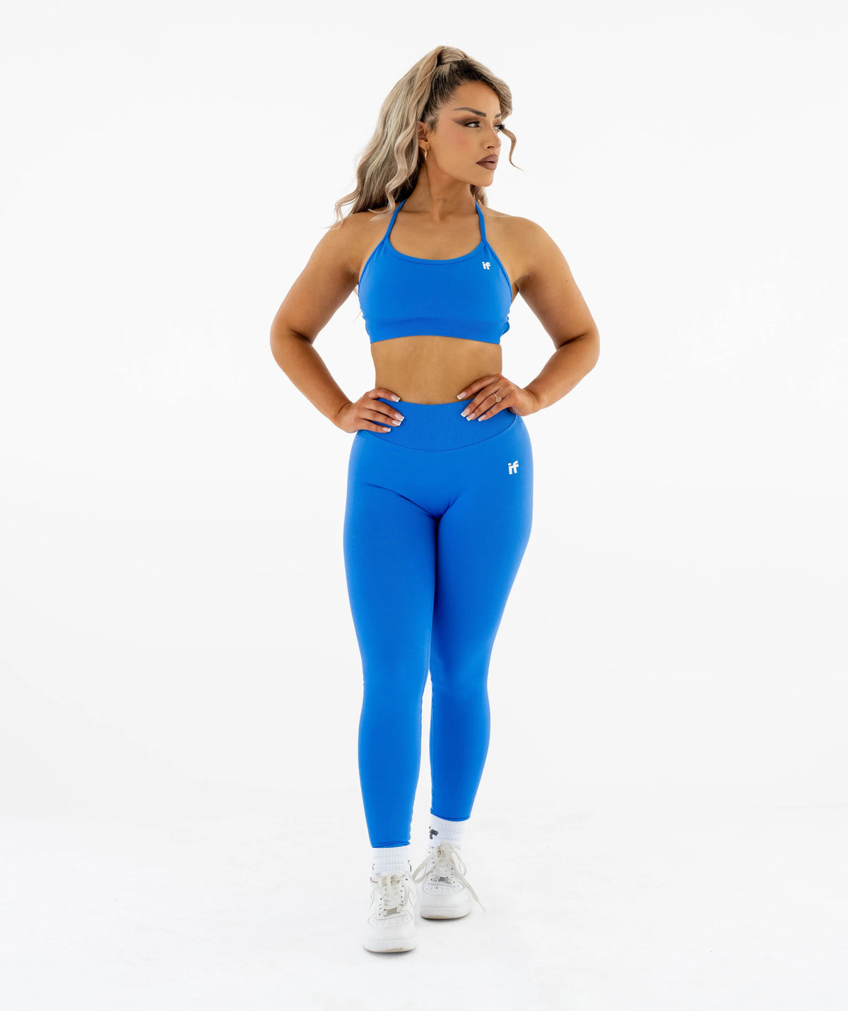 blue athletic outfit