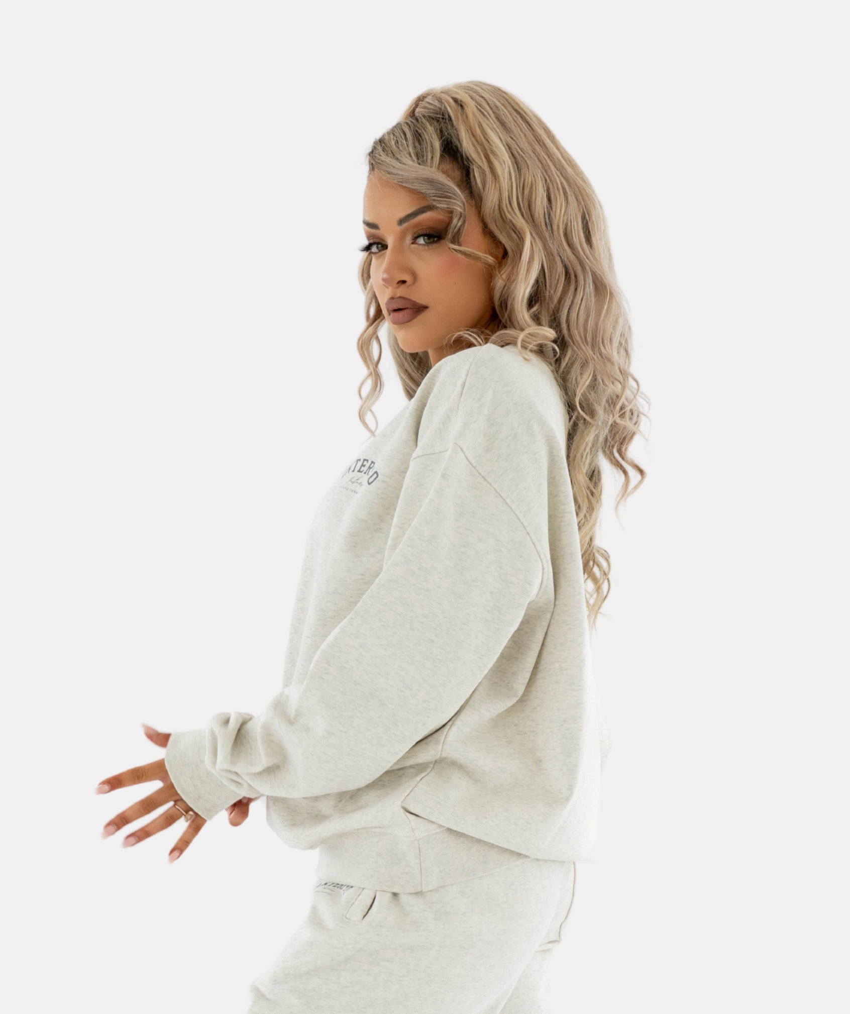 Women's Oversized Sweater Creme Marl