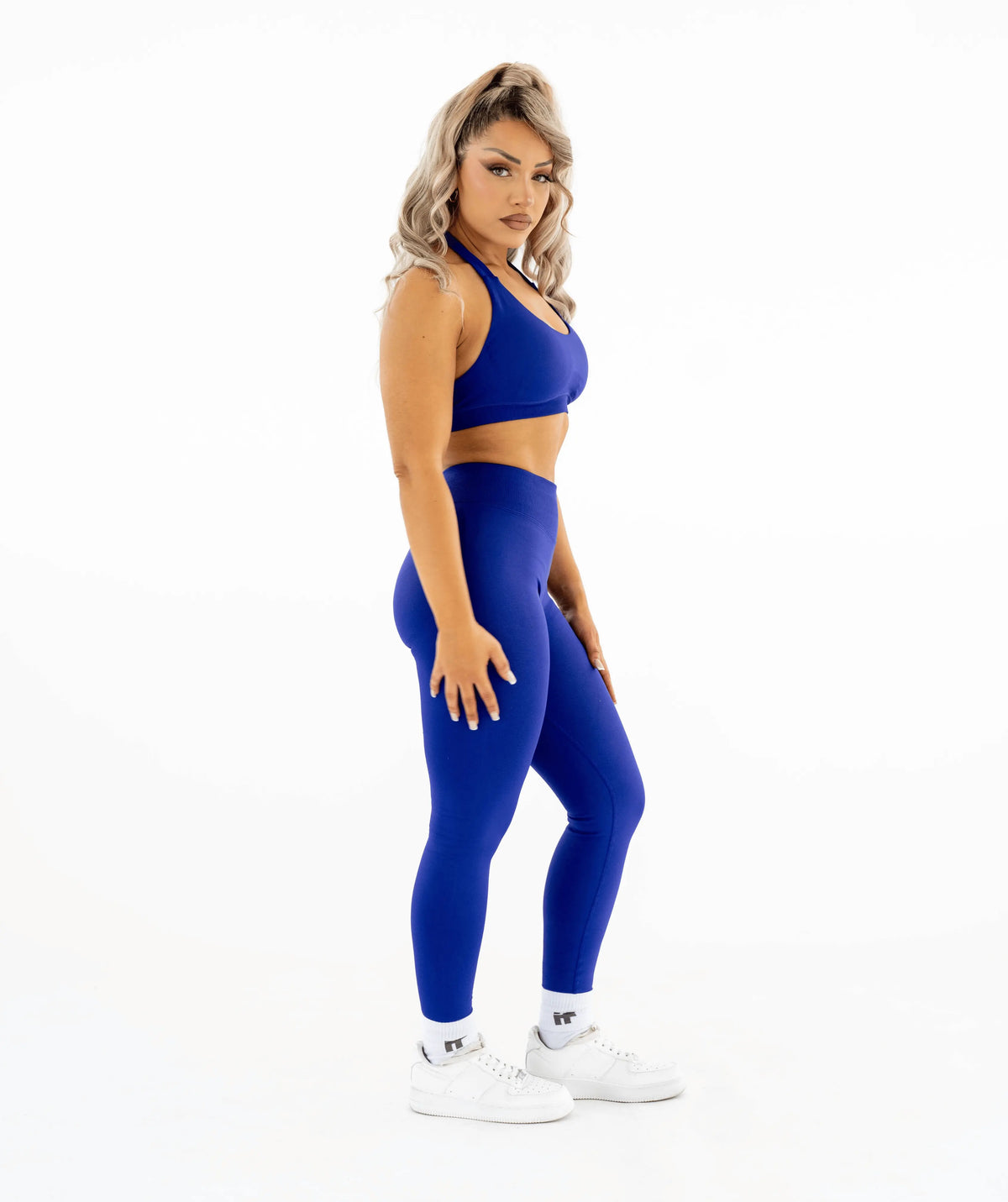 blue athletic outfit