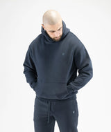Mens Pull Over Hoodie - Navy Blue