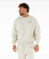 Men's Oversized Sweater - Creme Marl