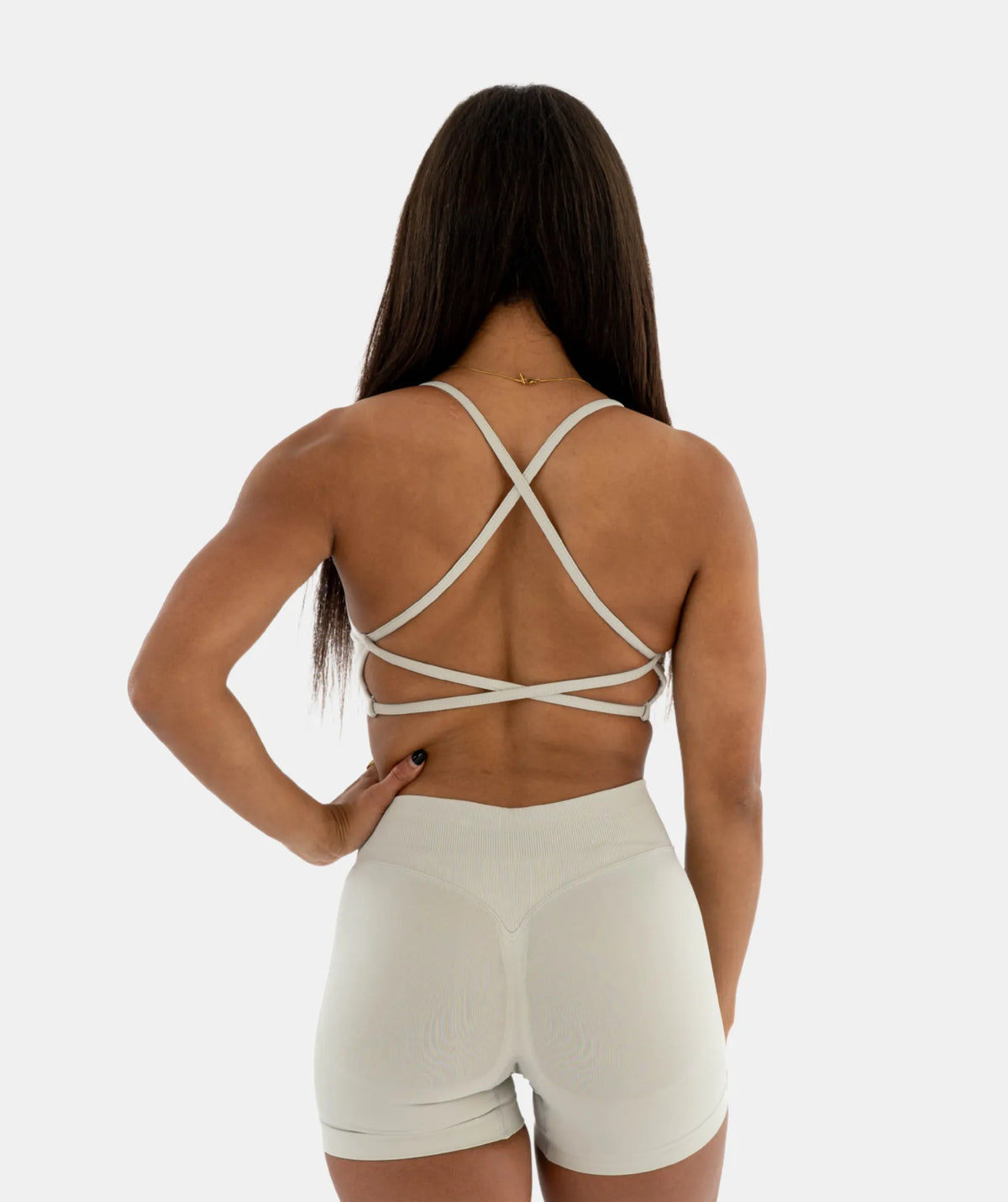 strappy top and shorts