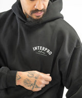 Übergroßer Trainingspullover für Herren – Schwarz