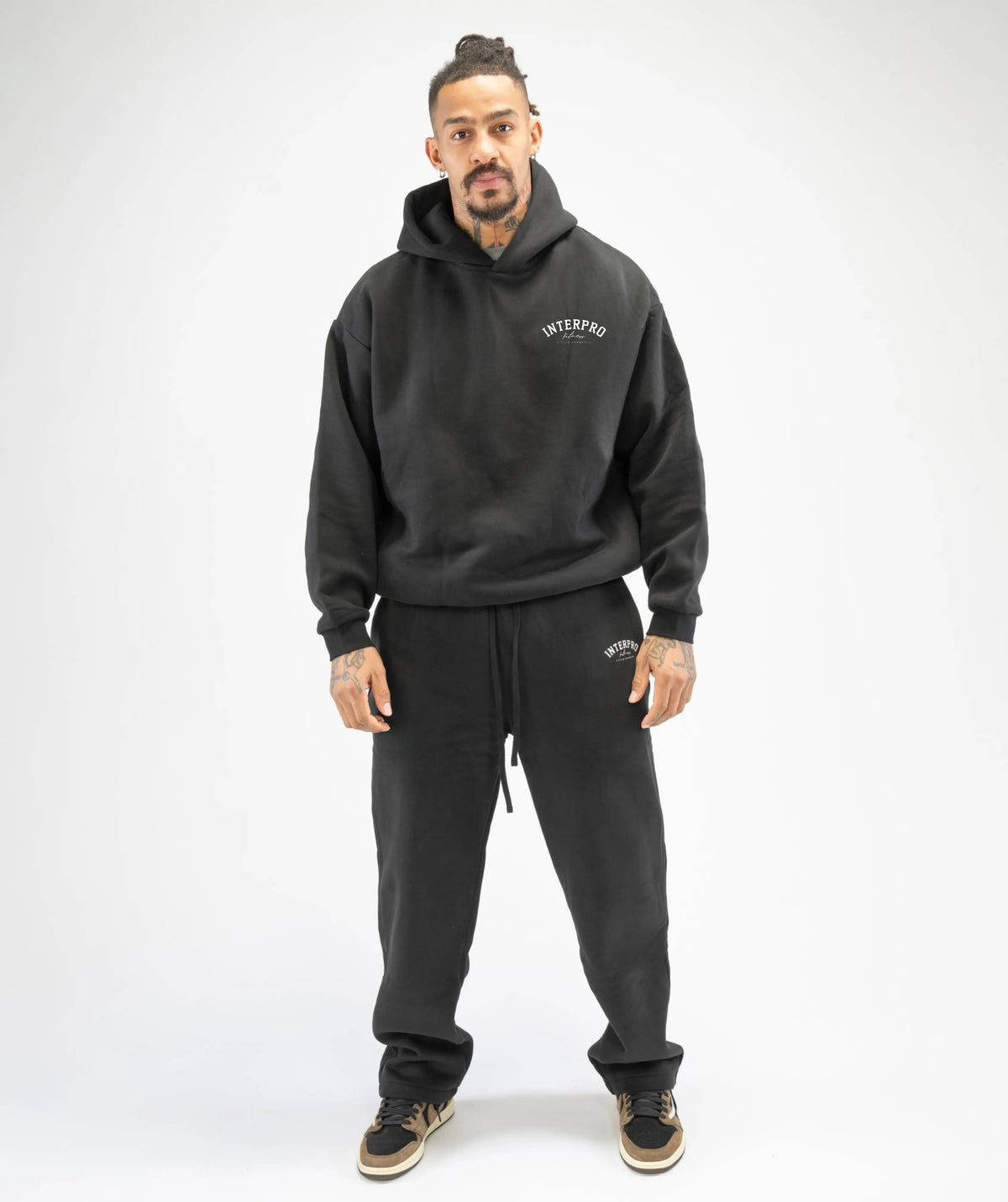 Man wearing a black hoodie 