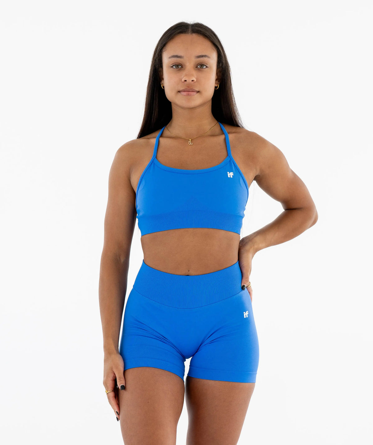 Cross Back Sports Bra – Bright Blue
