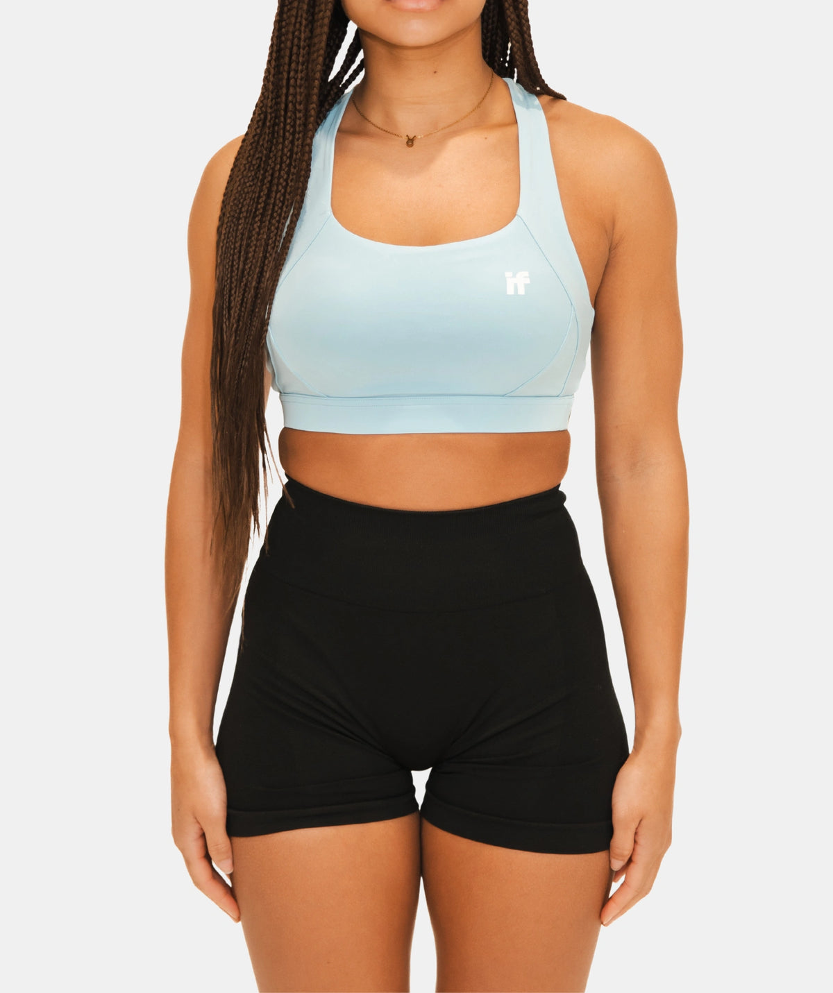 Light Blue Interpro Fitness Sports Bra